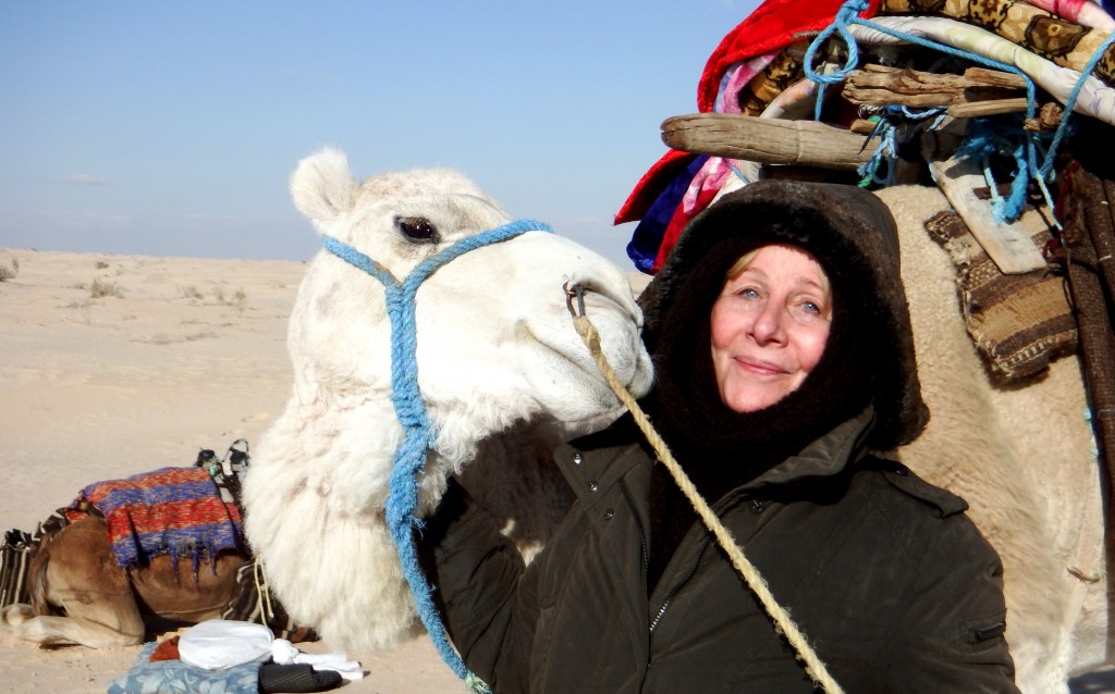 Vanessa Stuart with her trusty Camel, Labiar.